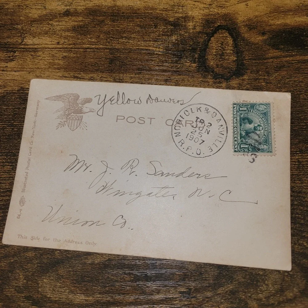 Antique 1907 Princess Anne Hotel Virginia Beach‎ VA Postcard Norfolk Cancel...